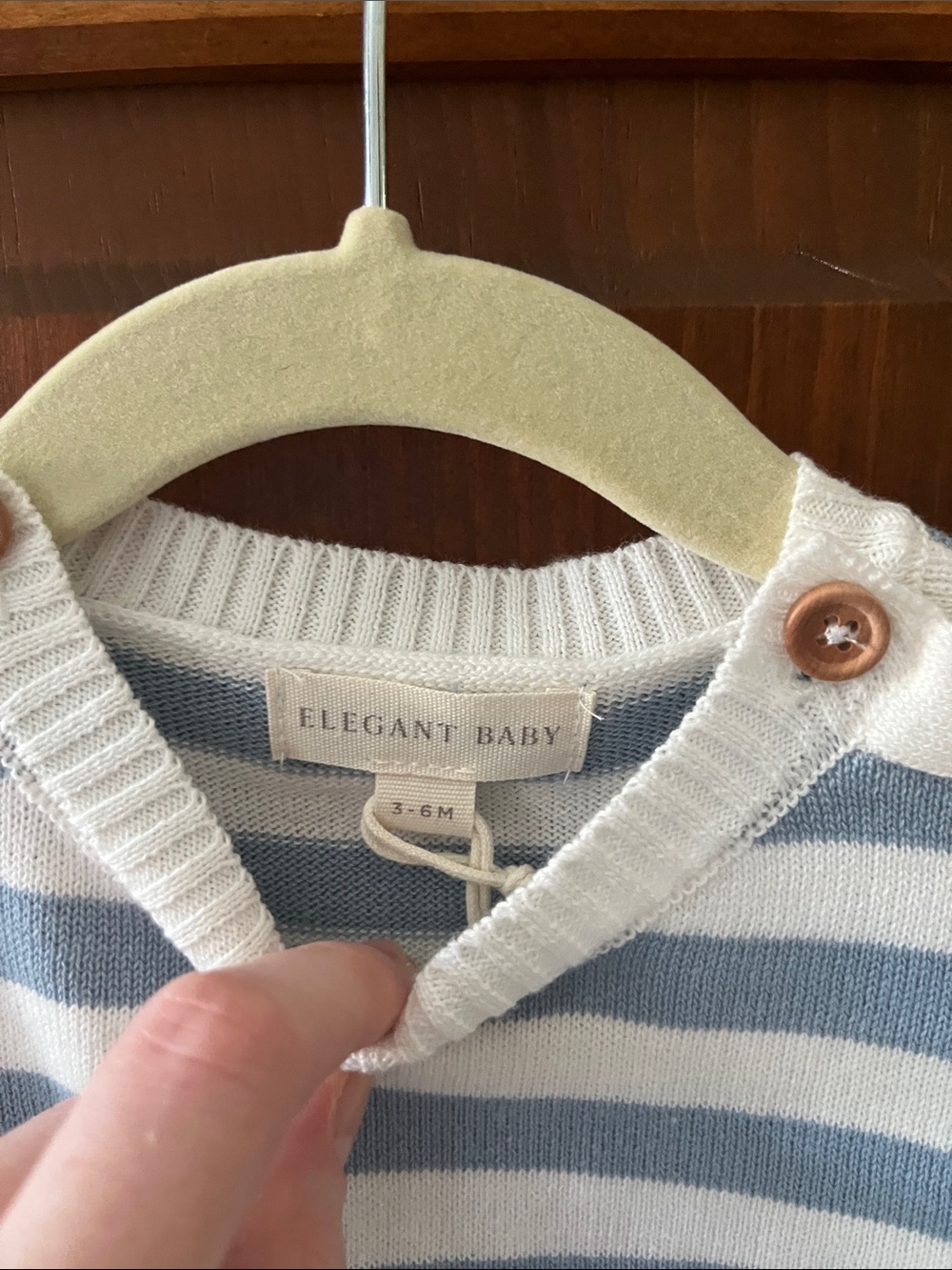 Elegant Baby Blue Stripe Nautical Kids Matching Set Knit Adventure Cargo Sz. 3-6 - Picture 2 of 15